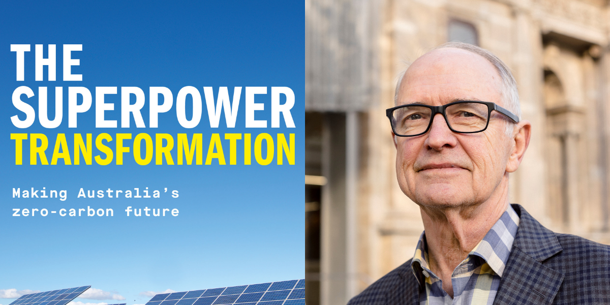 ross garnaut and the cover of his 2022 release the Superpower transformation