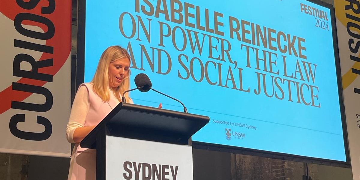 isabelle reinecke presenting at sydney writers festival